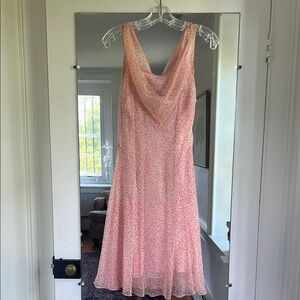 Elegant Pink Sleeveless Dress